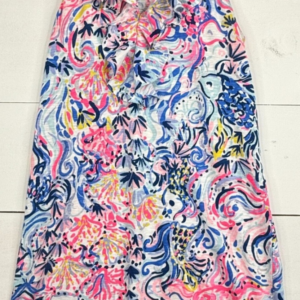 Lilly Pulitzer Pink and Blue Patterned So Sofishticated  Dress